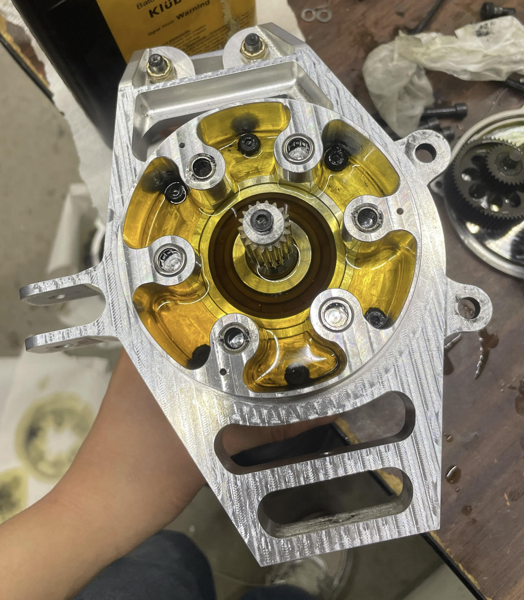 Upright with Oil